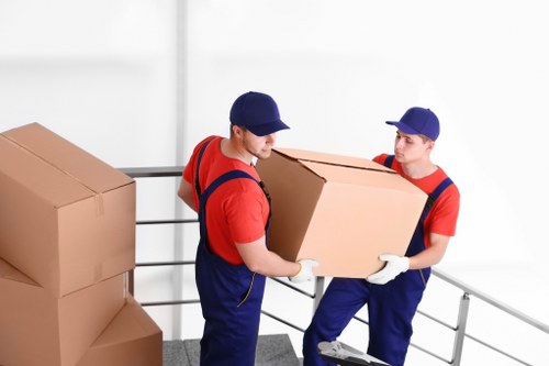 Removal team preparing a home move in Deptford