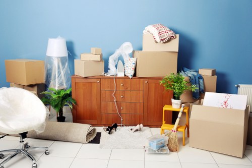 Local Deptford flat move with furniture being loaded into a van