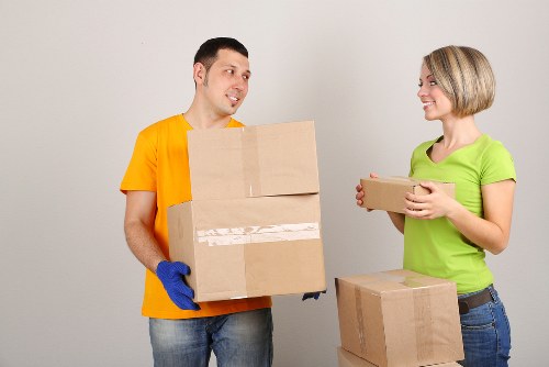 Securely arranged items inside a removal van